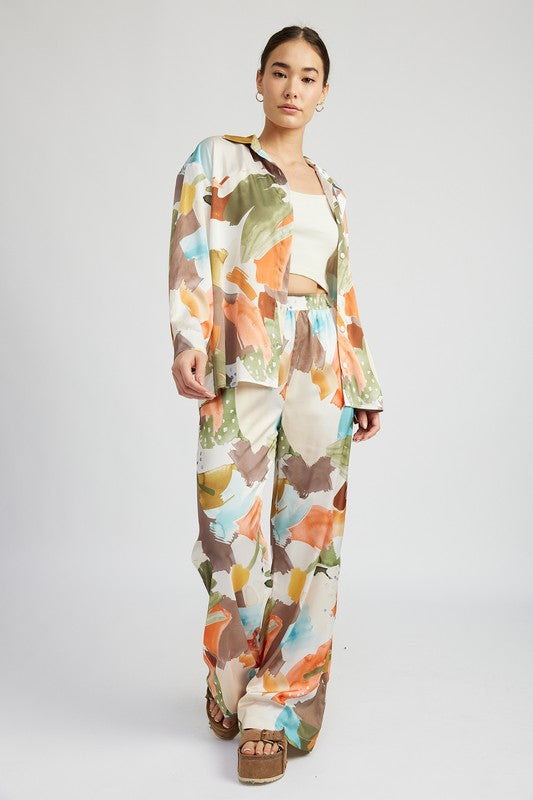 Mosaic Print Button up