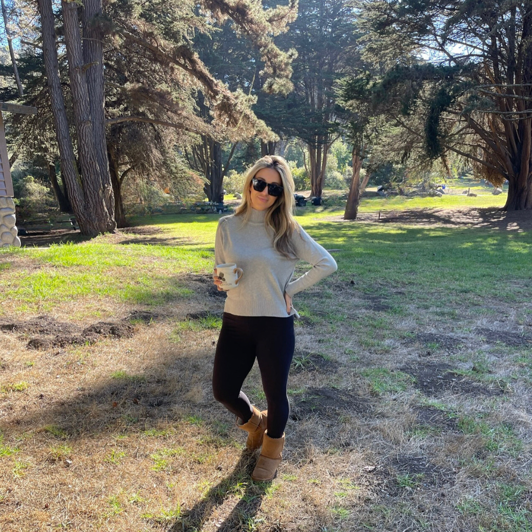Turtleneck Sweater Top with Side Slits
