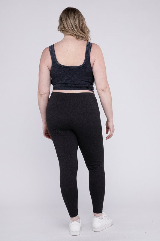 Plus Premium Cotton Full Length Leggings