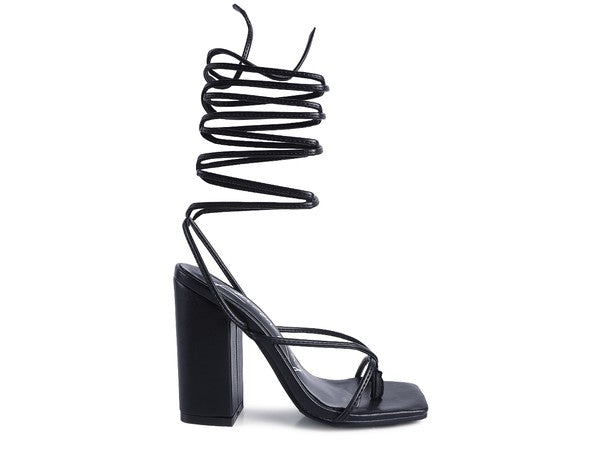 Laced up Block Heel