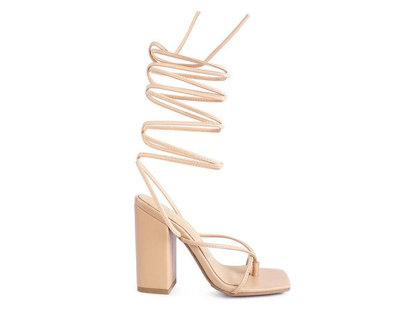 Laced up Block Heel