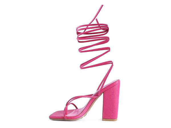 Laced up Block Heel