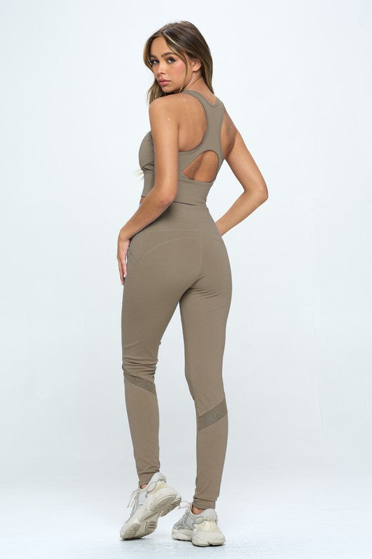 Two Piece Activewear Set Cut Out Detail