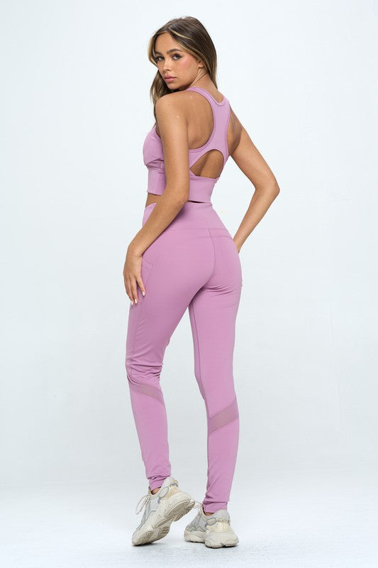 Two Piece Activewear Set Cut Out Detail