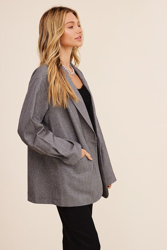 Oversized Solid Blazer