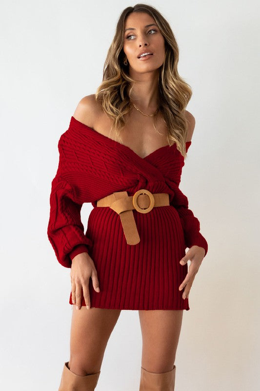 Cranberry Sweater Dress