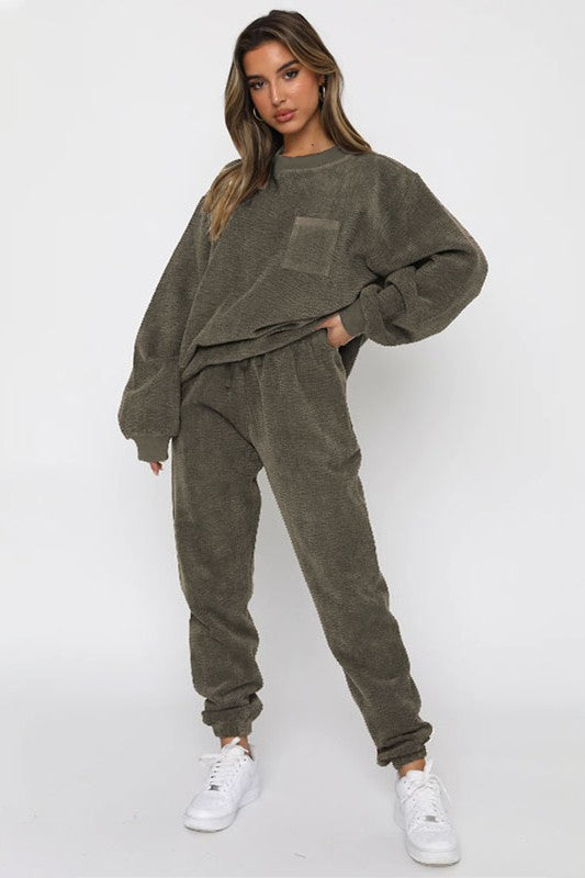 Corduroy Sweatsuit Set