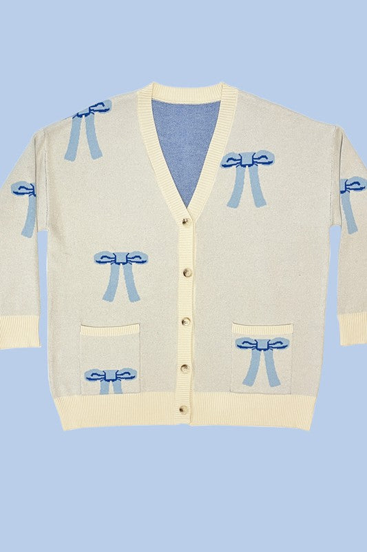 Bow Knit Cardigan