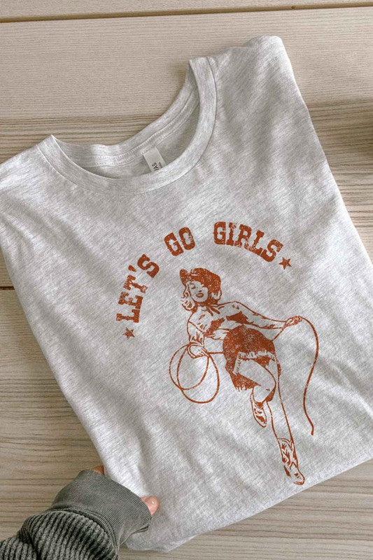 LETS GO GIRLS WESTERN OVERSIZED GRAPHIC TEE