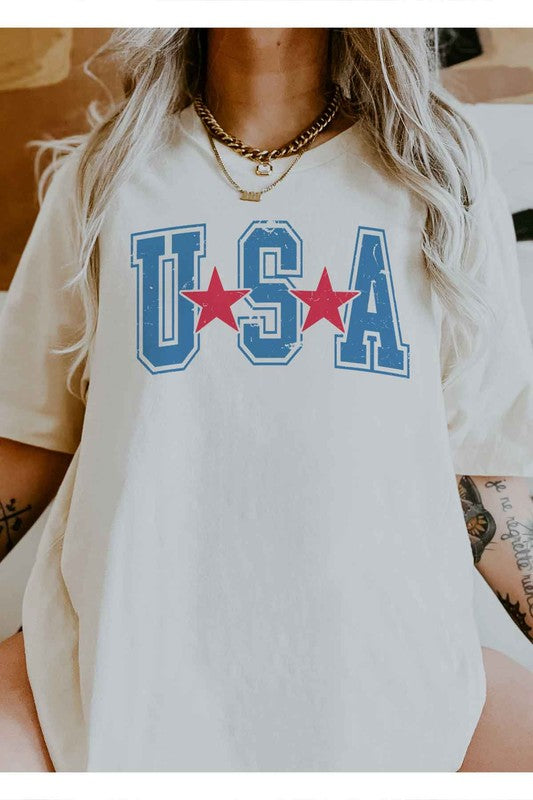 HOWDY AMERICA USA GRAPHIC PLUS SIZE TEE