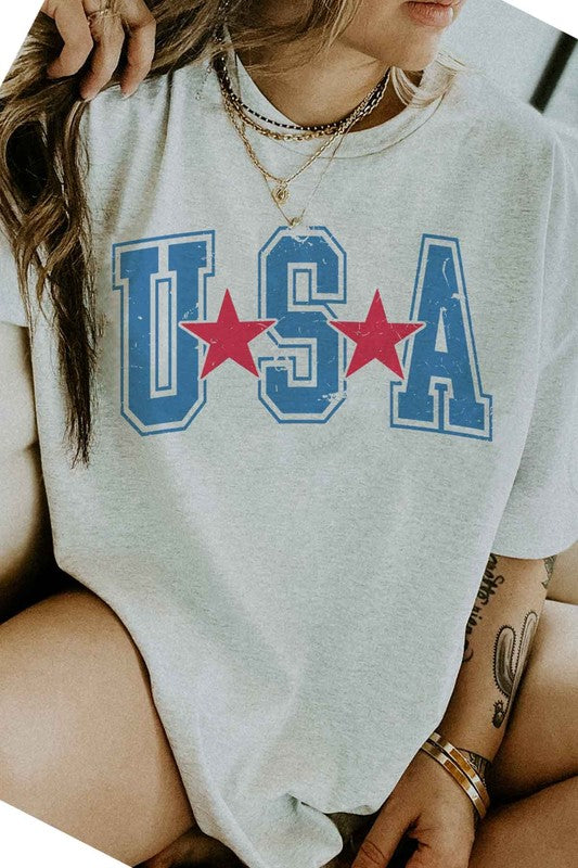 HOWDY AMERICA USA GRAPHIC PLUS SIZE TEE