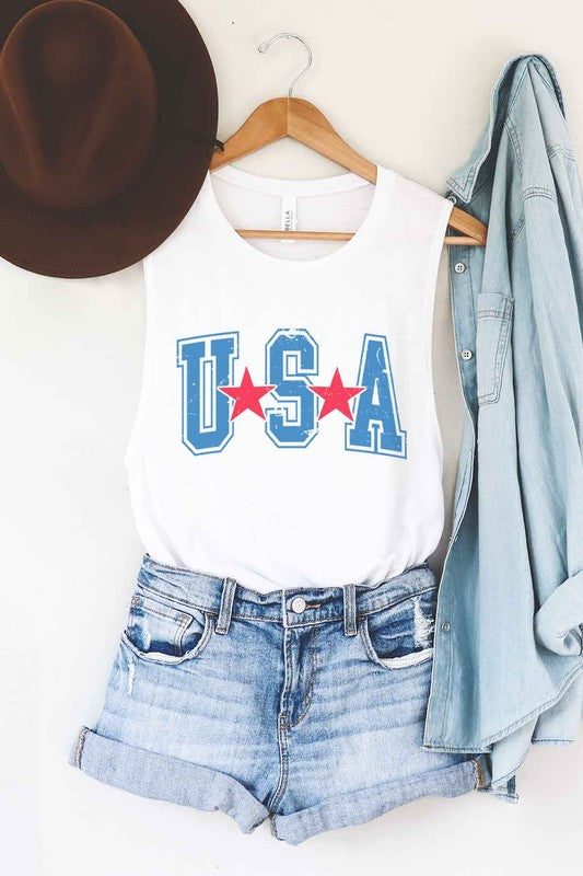 HOWDY AMERICA USA GRAPHIC MUSCLE TANK