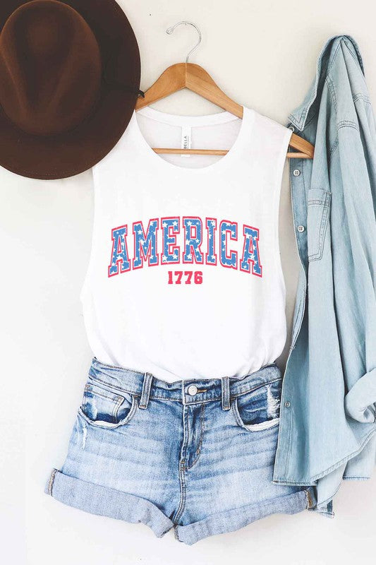 AMERICA USA GRAPHIC MUSCLE TANK