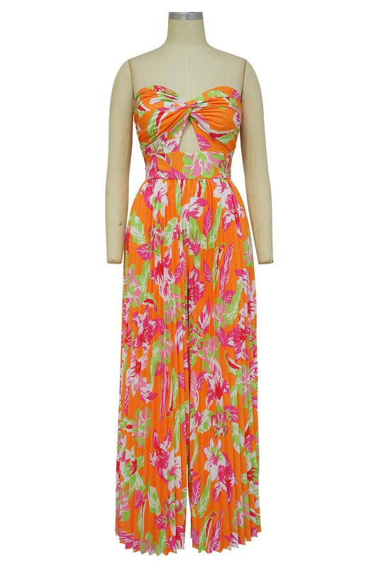 Floral Pleated Jumpsuit