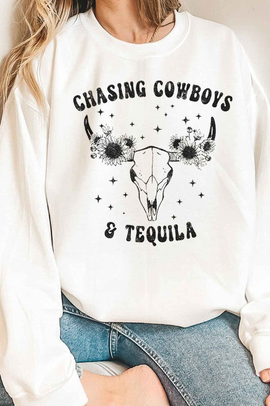 COWBOYS AND TEQUILA OVERSIZED SWEATSHIRT