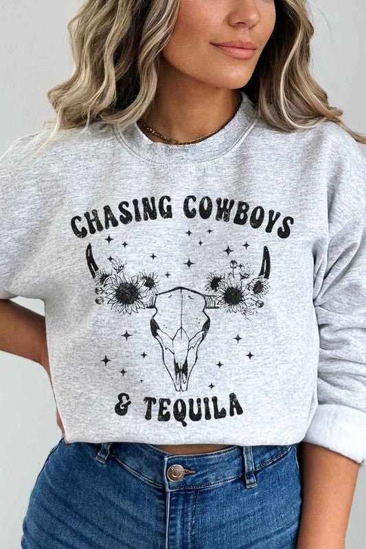 COWBOYS AND TEQUILA OVERSIZED SWEATSHIRT