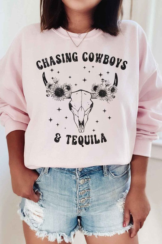 COWBOYS AND TEQUILA OVERSIZED SWEATSHIRT