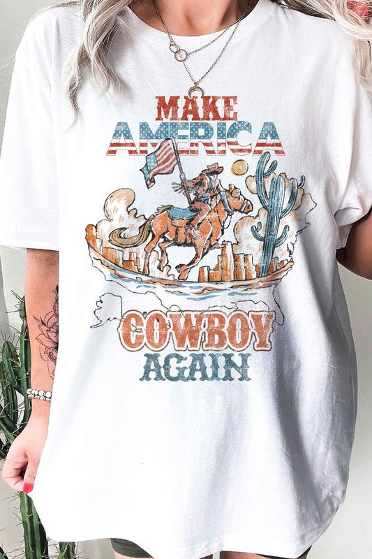 MAKE AMERICA COWBOY AGAIN GRAPHIC TEE / T-SHIRT