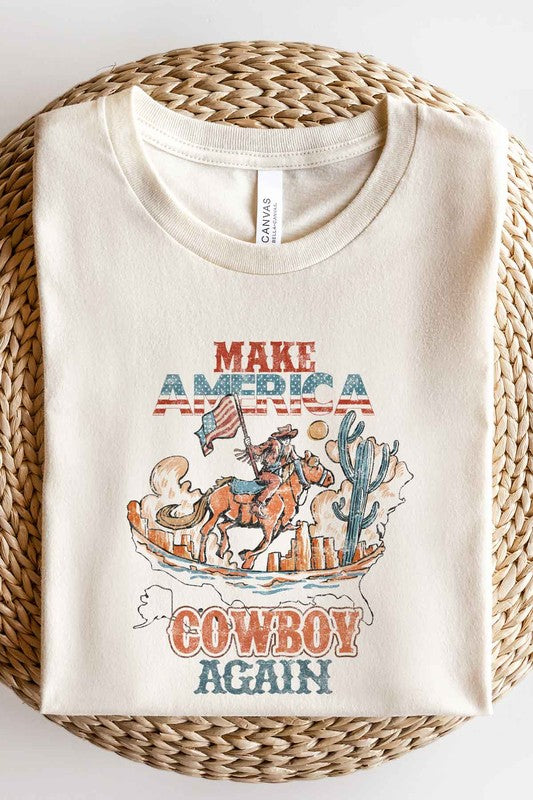 MAKE AMERICA COWBOY AGAIN GRAPHIC TEE / T-SHIRT