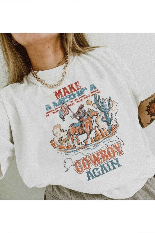 MAKE AMERICA COWBOY AGAIN GRAPHIC TEE / T-SHIRT