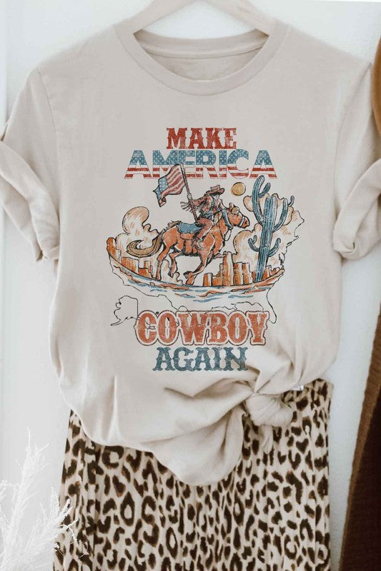 MAKE AMERICA COWBOY AGAIN GRAPHIC TEE / T-SHIRT