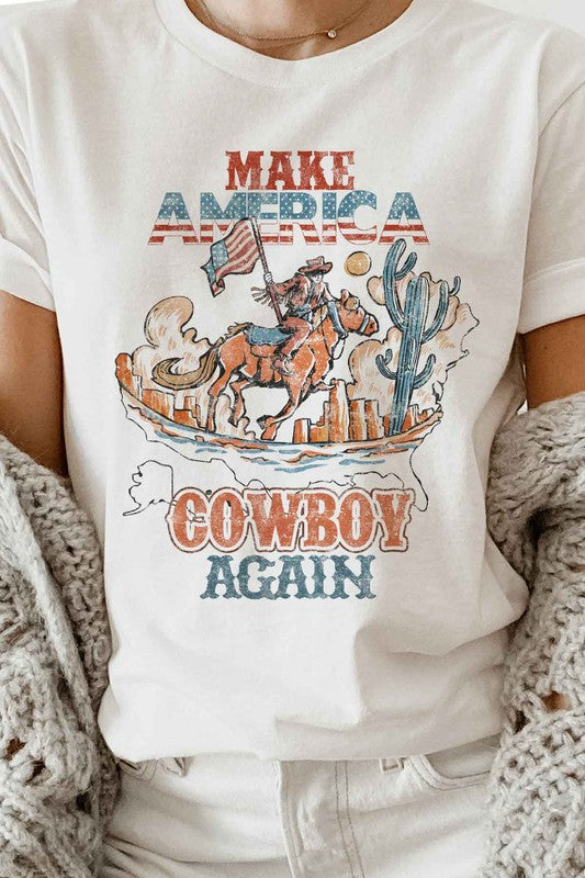 MAKE AMERICA COWBOY AGAIN GRAPHIC TEE / T-SHIRT