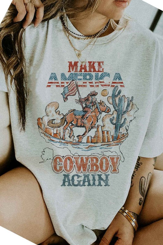 MAKE AMERICA COWBOY AGAIN GRAPHIC TEE / T-SHIRT