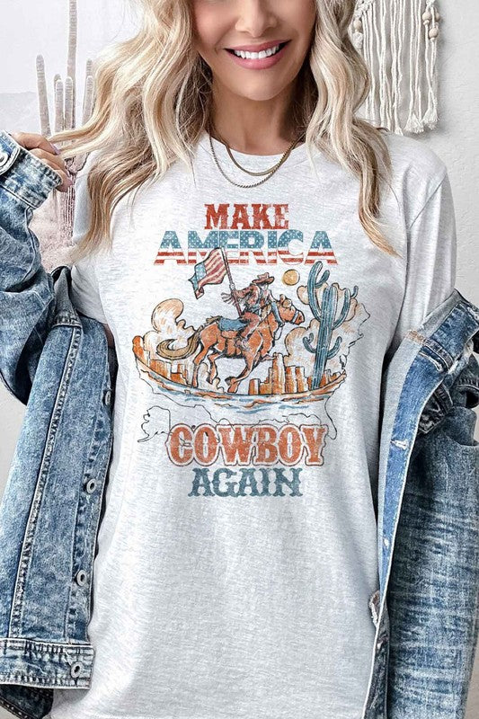 MAKE AMERICA COWBOY AGAIN GRAPHIC TEE / T-SHIRT