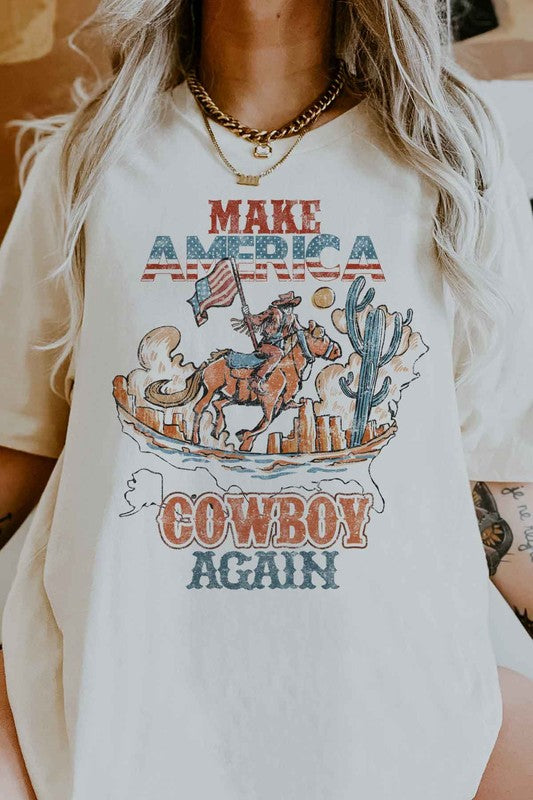 MAKE AMERICA COWBOY AGAIN GRAPHIC TEE / T-SHIRT