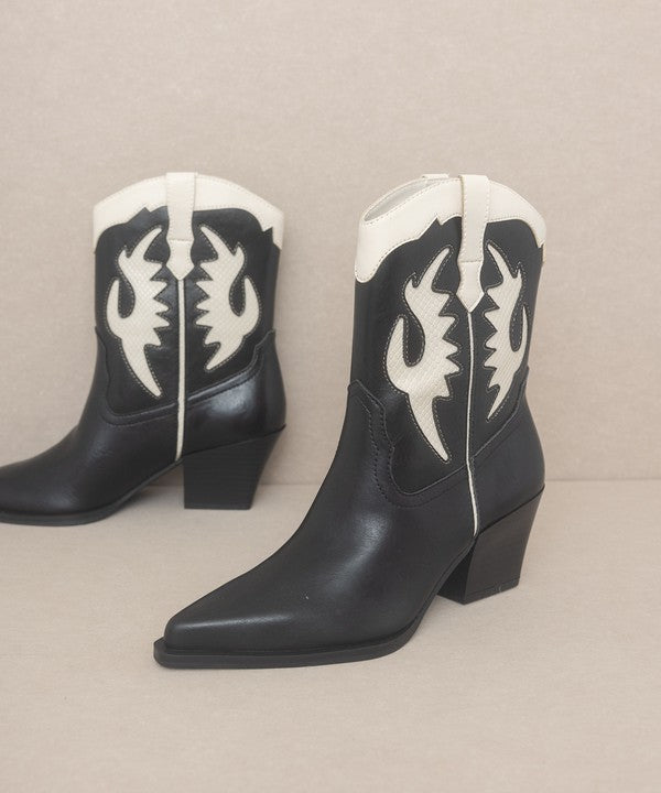 OASIS SOCIETY Houston - Layered Panel Cowboy Boots