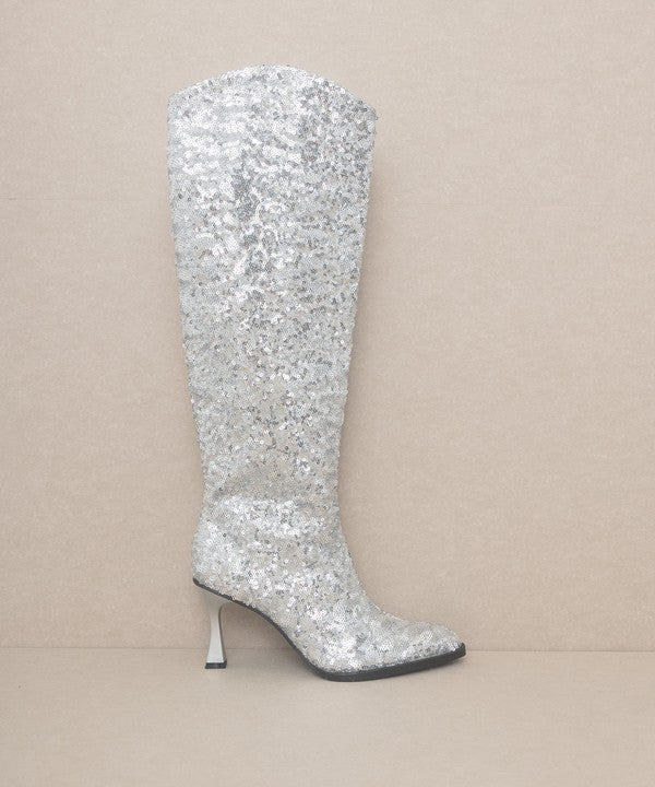 OASIS SOCIETY Jewel - Knee High Sequin Boots