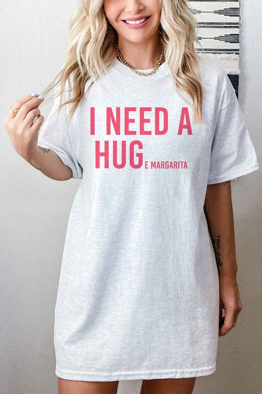 I NEED A HUGE MARGARITA OVERSIZED GRAPHIC TEE