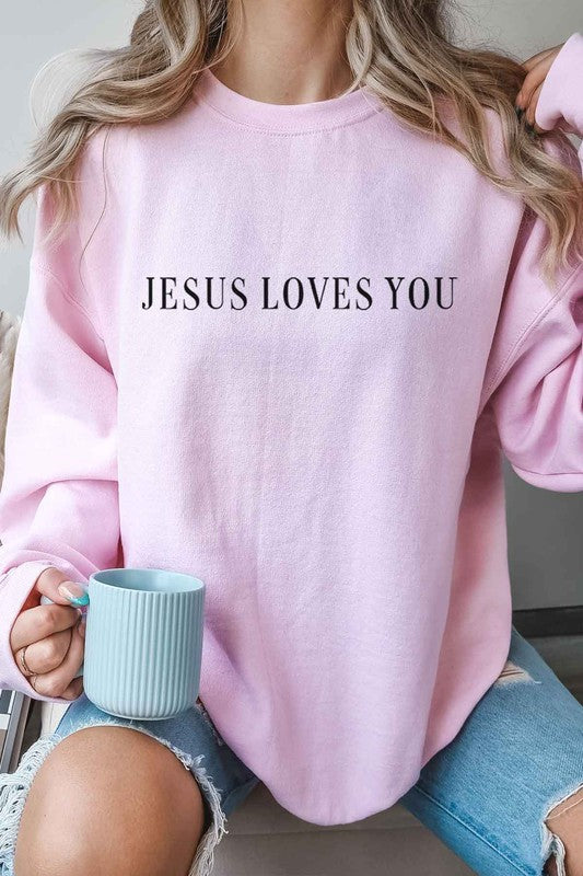 JESUS LOVES YOU OVERSIZED SWEATSHIRT