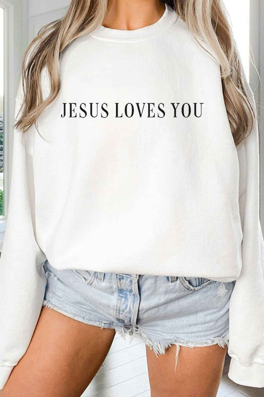 JESUS LOVES YOU OVERSIZED SWEATSHIRT