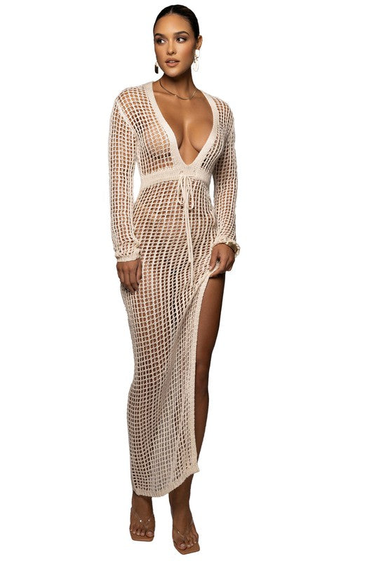 Fishnet Maxi Coverup