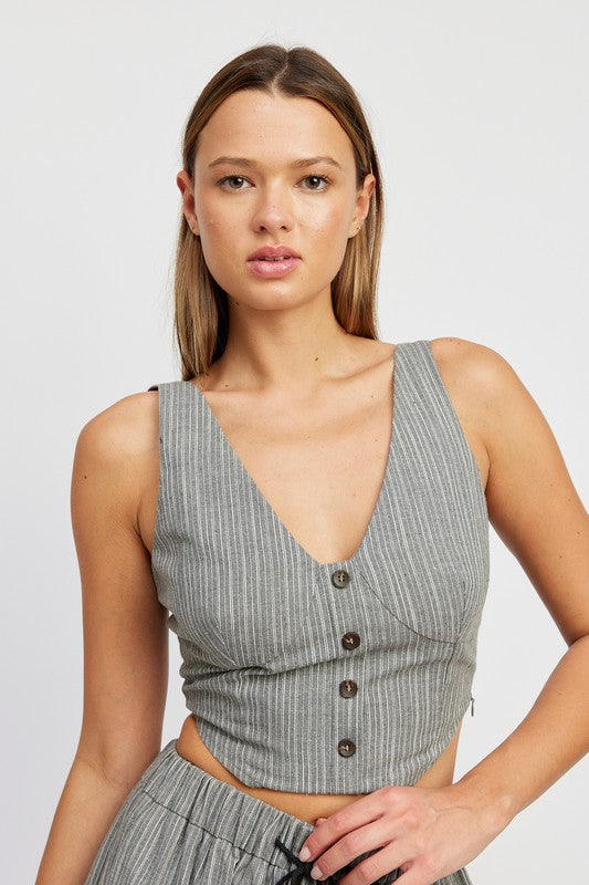 Gwen Cropped Vest