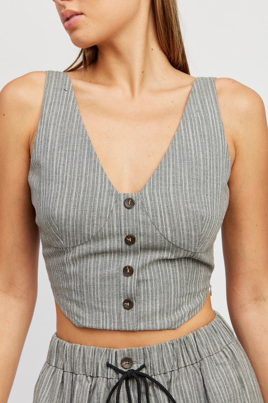 Gwen Cropped Vest