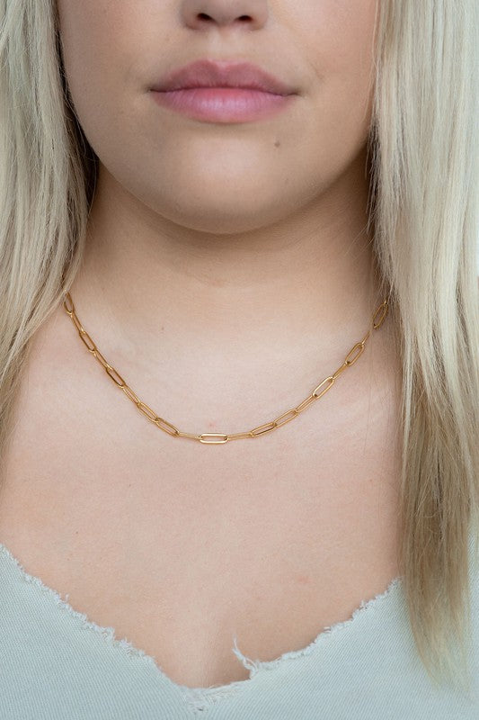 Luxe Paperclip Chain 20in