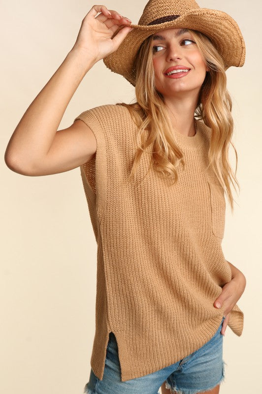 Plus Size -Dolman pocket Sweater Tee