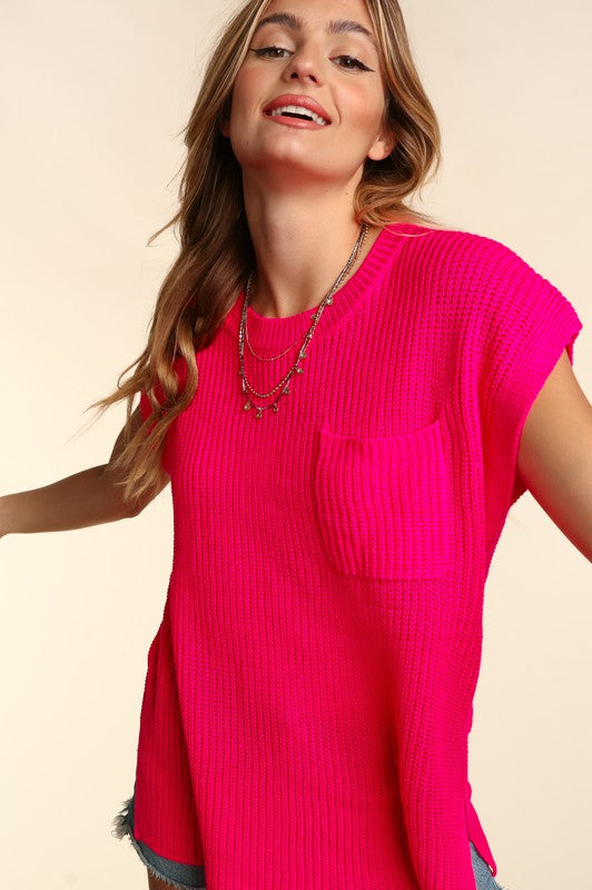 Plus Size -Dolman pocket Sweater Tee