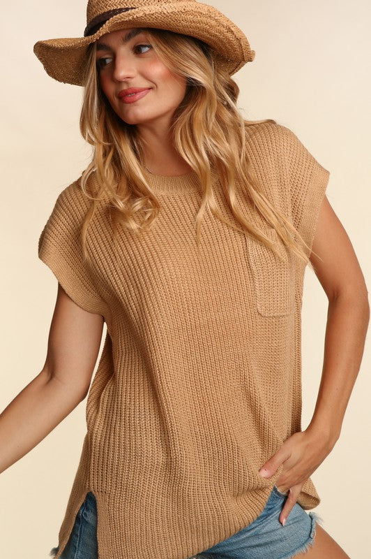 Plus Size -Dolman pocket Sweater Tee