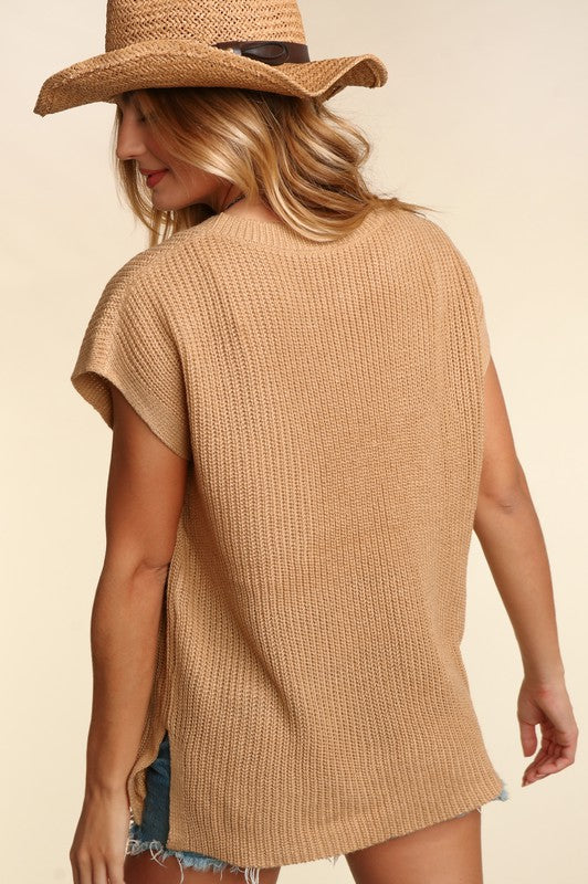 Plus Size -Dolman pocket Sweater Tee