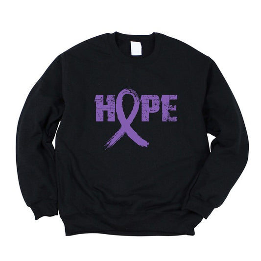 Hope Ribbon Graphic Sweatshirt