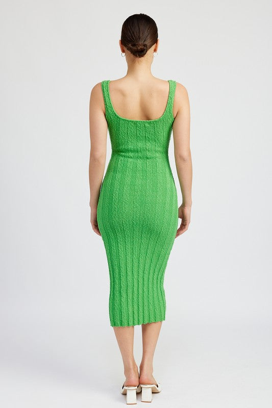 Ribbed Midi Dress