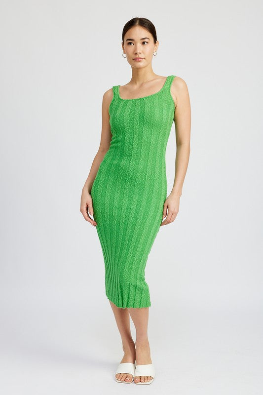 Ribbed Midi Dress