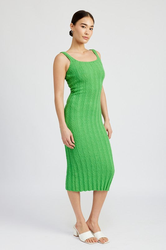 Ribbed Midi Dress