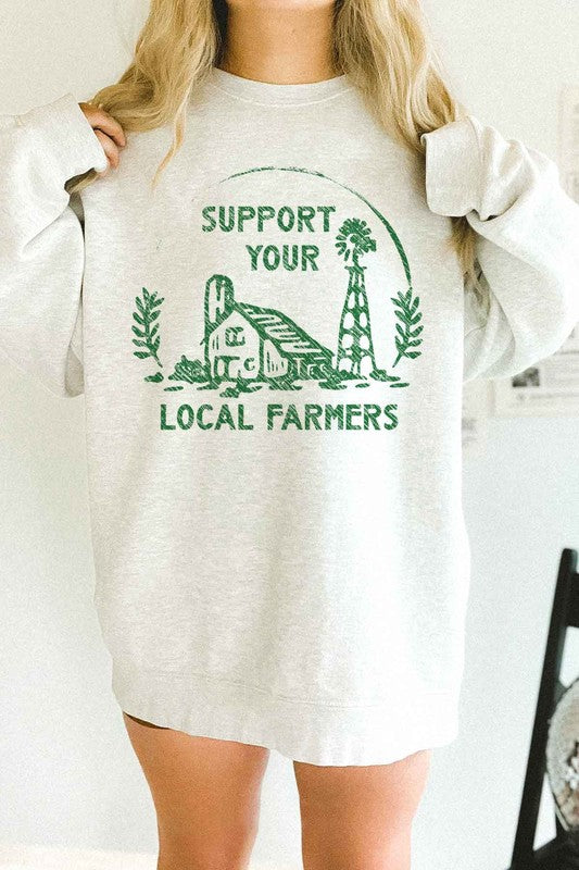 SUPPORT YOUR LOCAL FARMERS OVERSIZED SWEATSHIRT