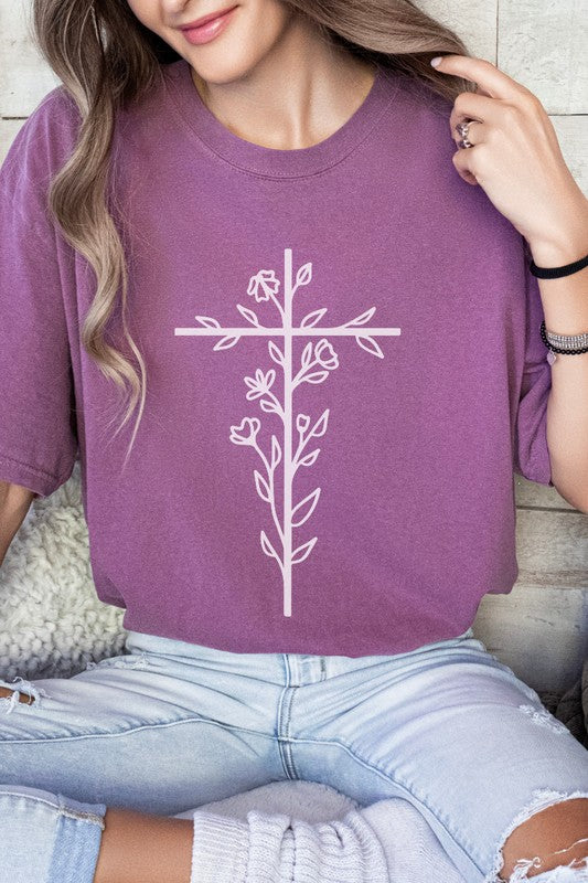 Floral Cross Tee