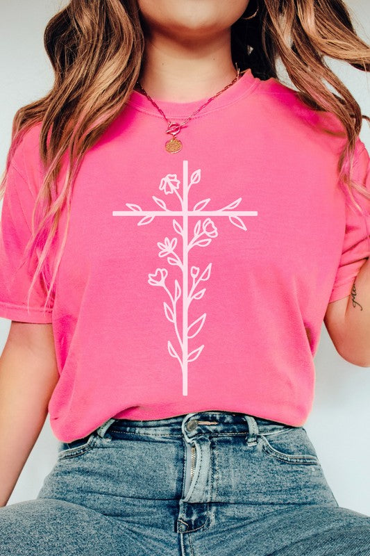 Floral Cross Tee