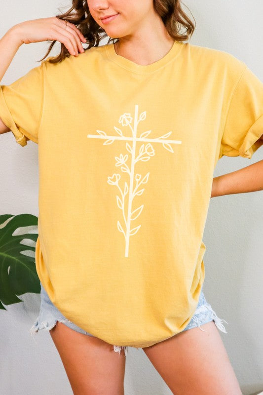 Floral Cross Tee